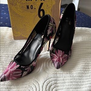 Mix No. 6 Black and Pink Stiletto Heels